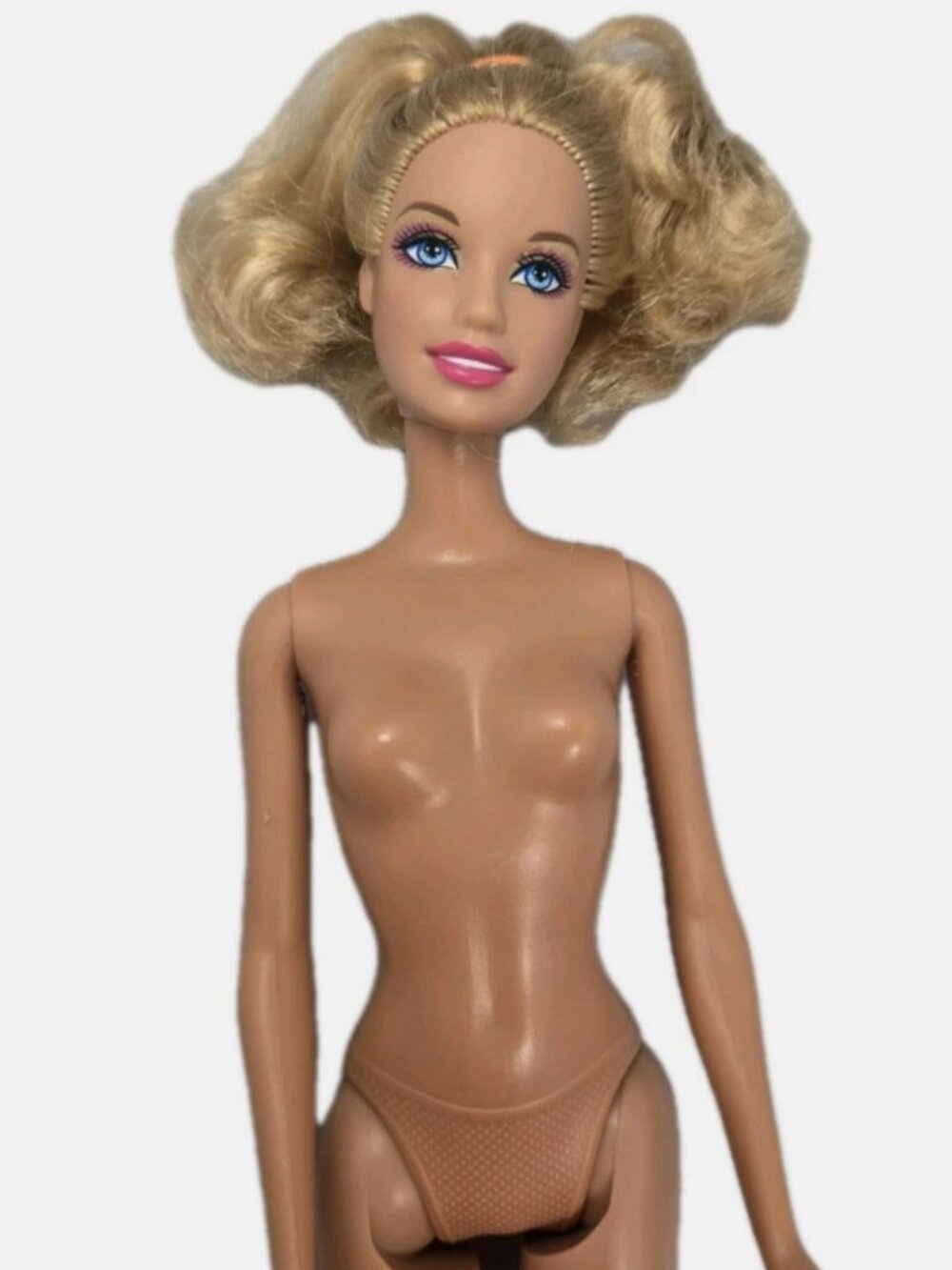 Barbie Doll 1999 Body 2005 Head Blonde Hair Blue Eyes Pink Makeup Mattel Toy